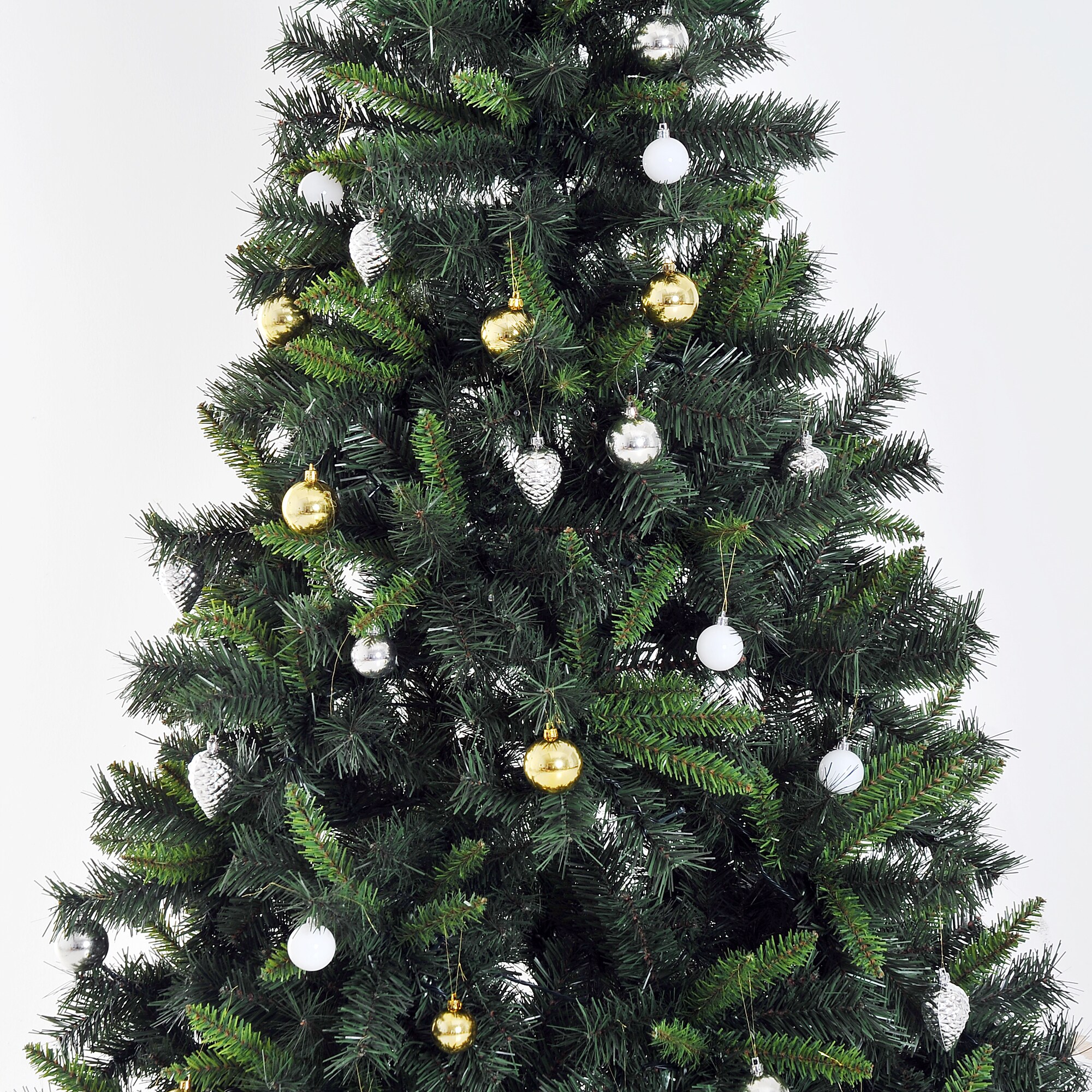 HOMCOM Tannenbaum inkl. Christbaumkugeln grün 112 x 180 cm (ØxH)