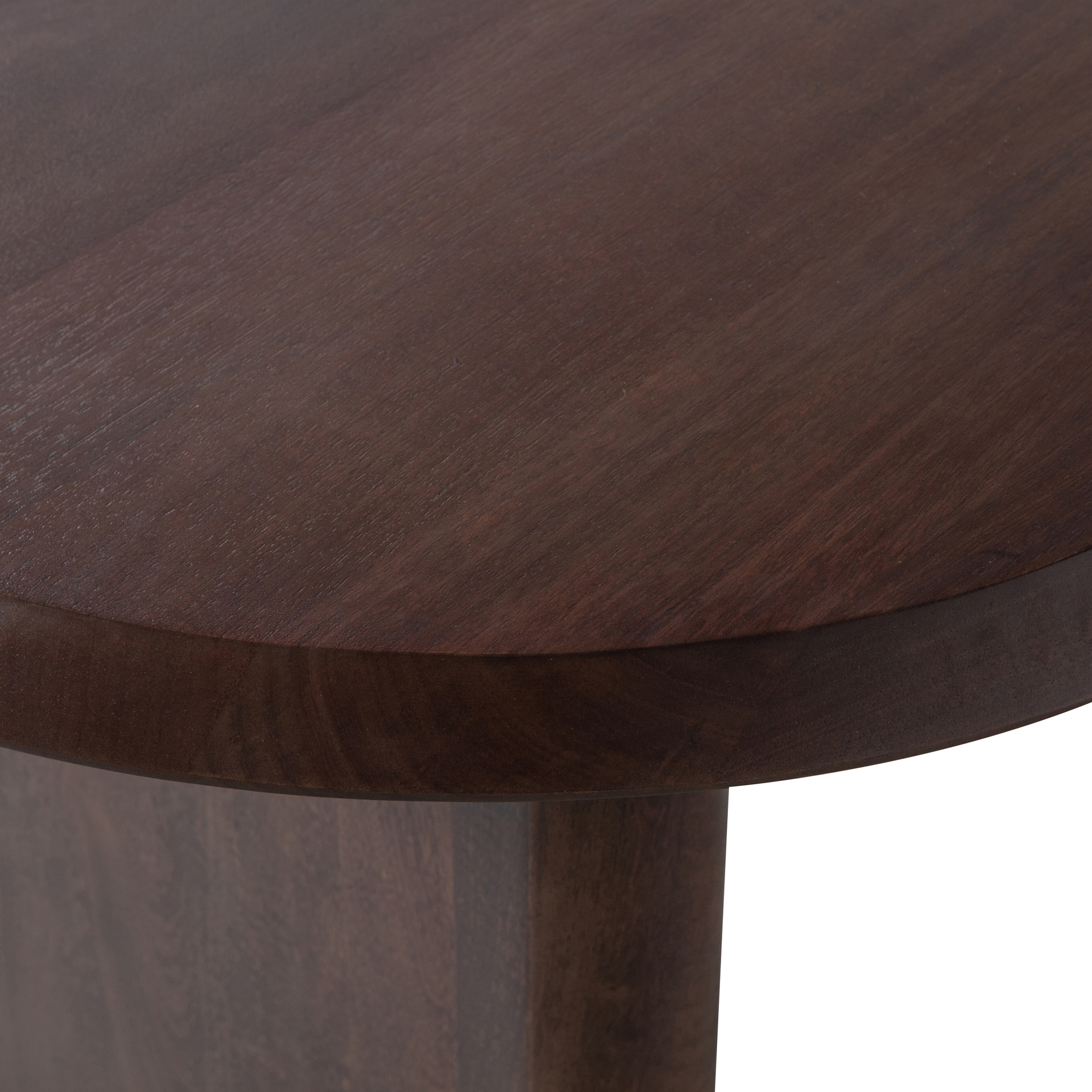 Esstisch ELLIPS 240 x 90 cm Mangoholz in Nussbaum lackiert