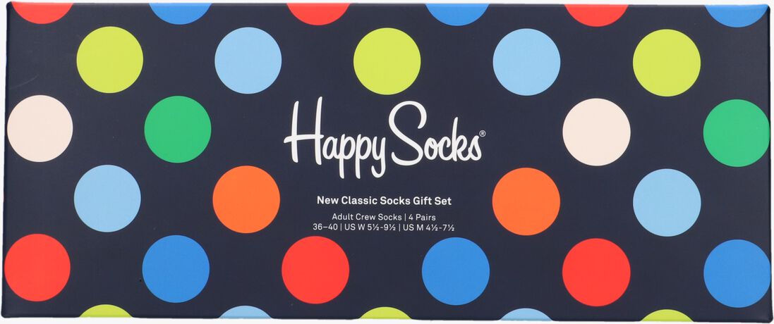 HAPPY SOCKS blauwe happy socks sokken 4-pack classic socks gift set