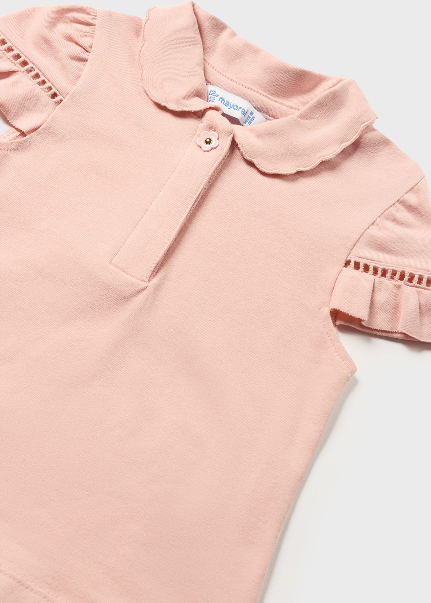 Camisa polo de manga curta em algodão sustentável para bebês