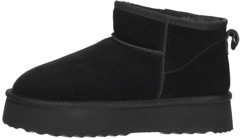 Shoecolate Enkellaarsjes Plat zwart