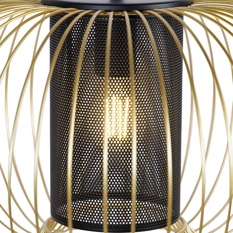 Design hanglamp goud met zwart 50 cm - Marnie