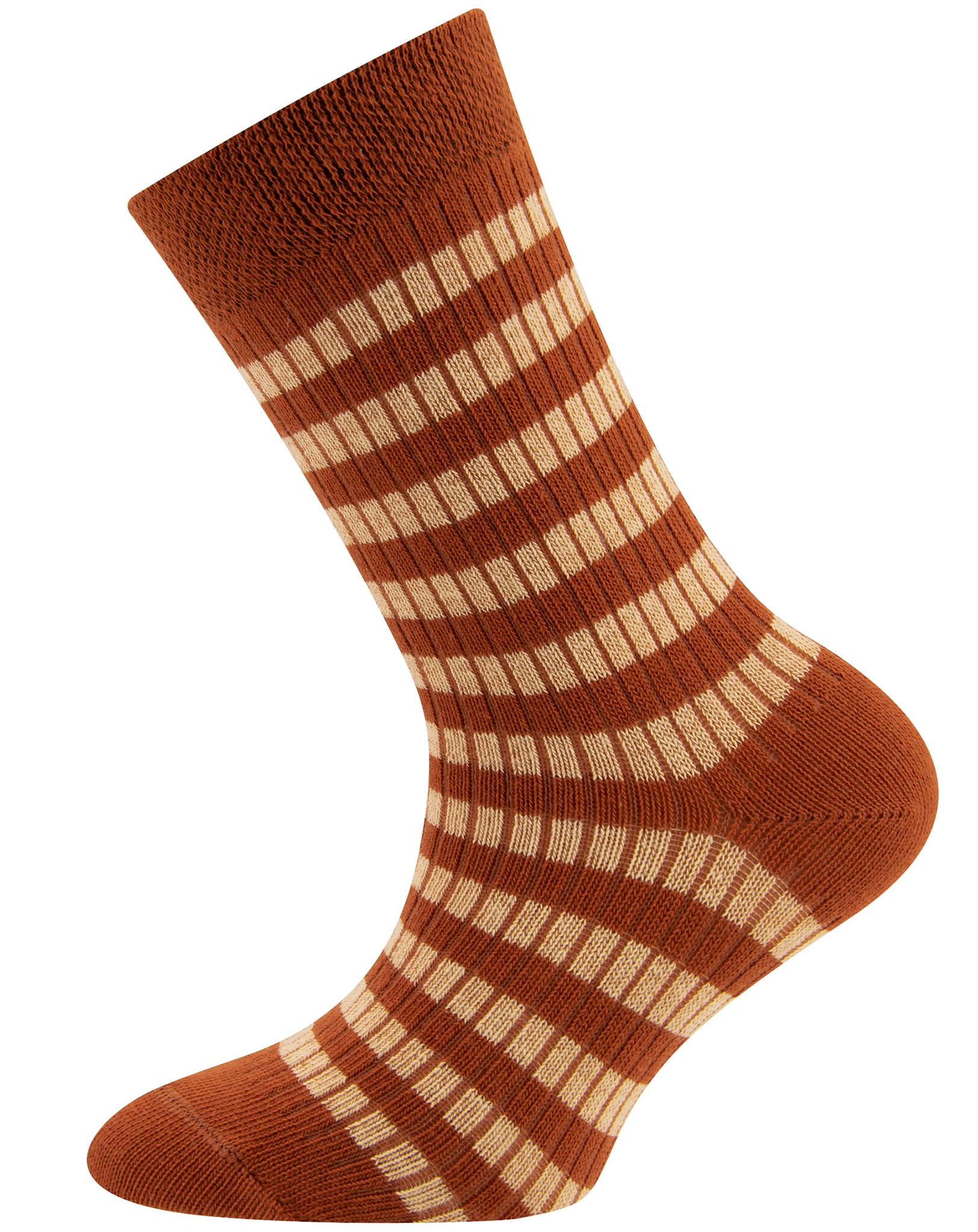 Socken RINGEL/LEOPARD 6er Pack in kupfer/olive