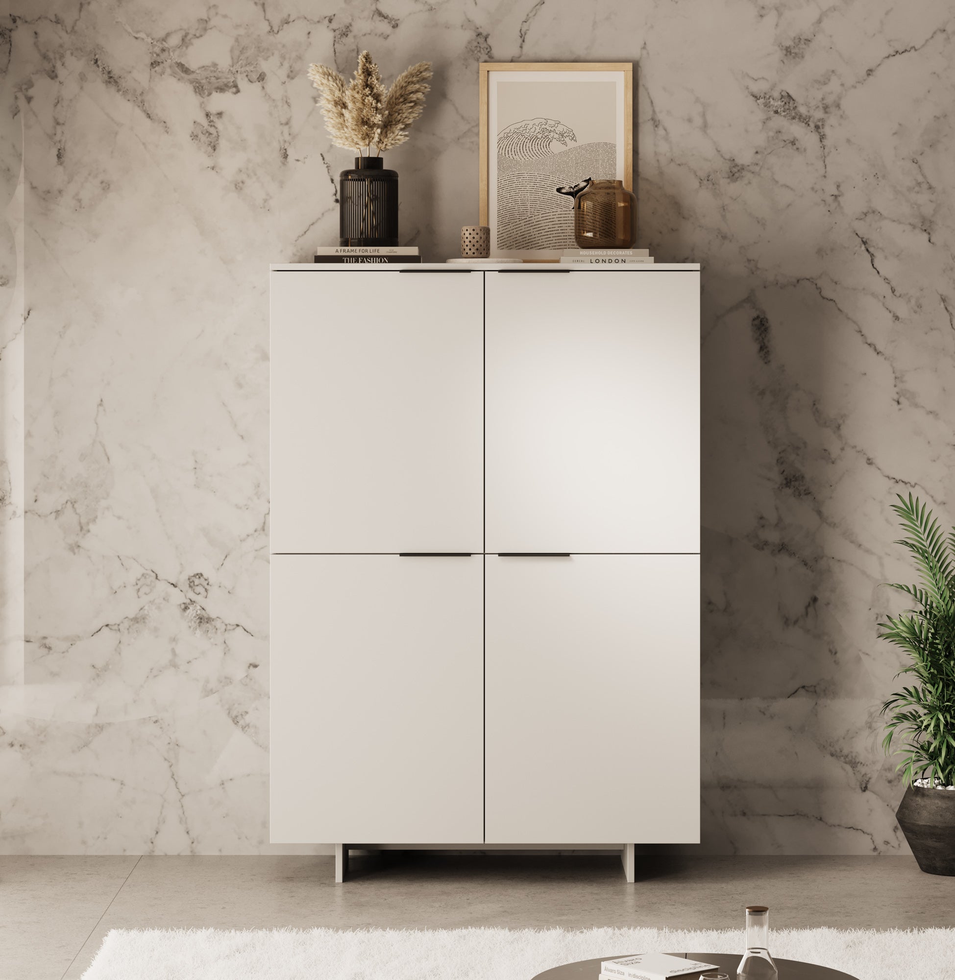 Meubella - Dressoir Ankara - Beige - 100 cm