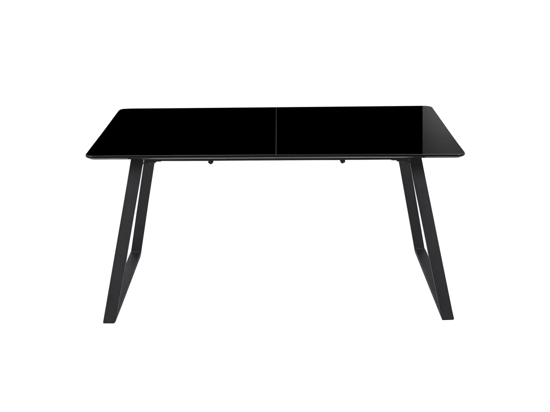 Table de salle à manger extensible TOURAN Noir 150/180 cm 90 cm