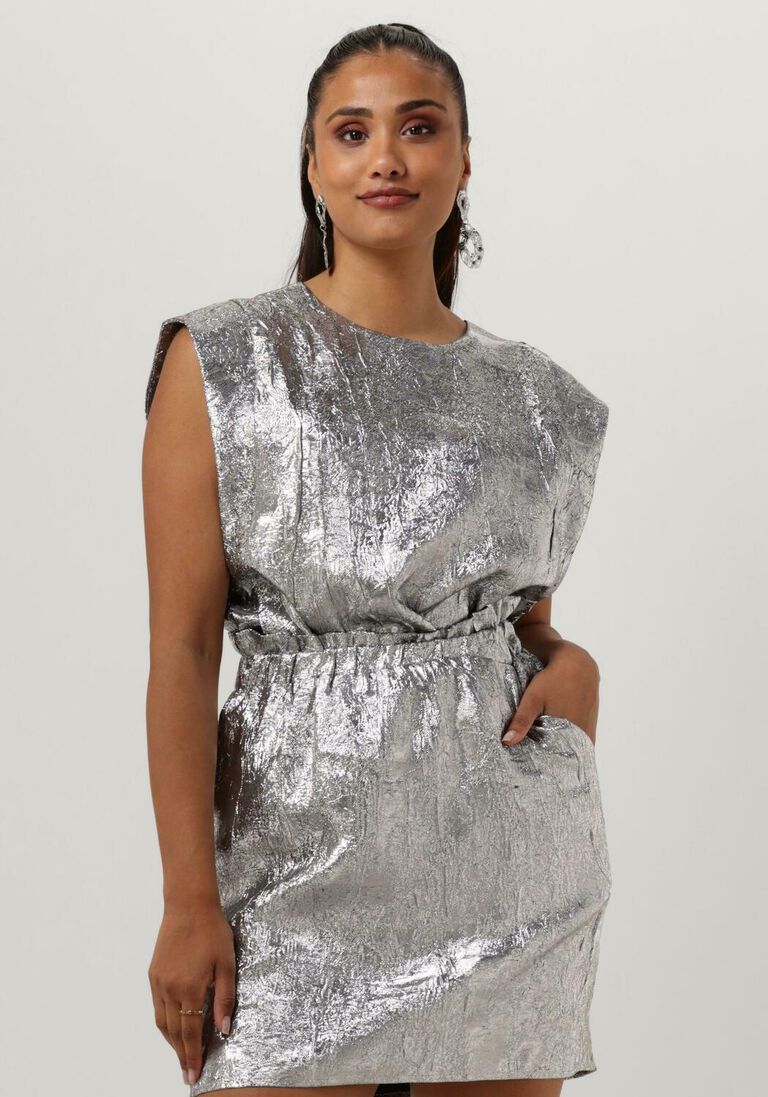 CO\\'COUTURE zilveren co'couture top vina metallic top
