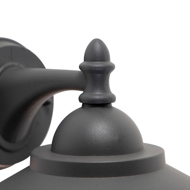 Romantische buitenwandlamp donker grijs - Oxford