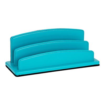 Quo Vadis Satiny - Trieur demi-rond 2 compartiments - 26 x 10,5 cm - bleu