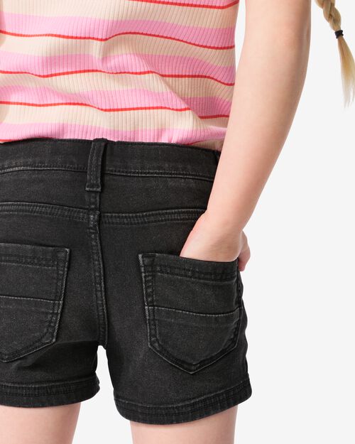 short enfant denim noir