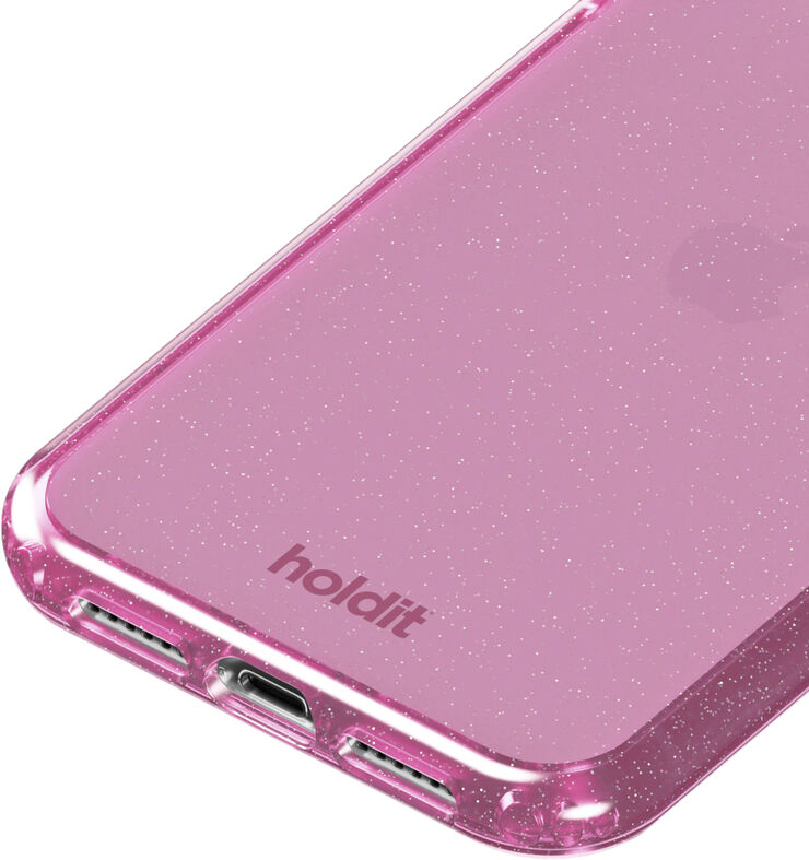 HoldIt Glitter Case iPhone 11/XR Lyserød