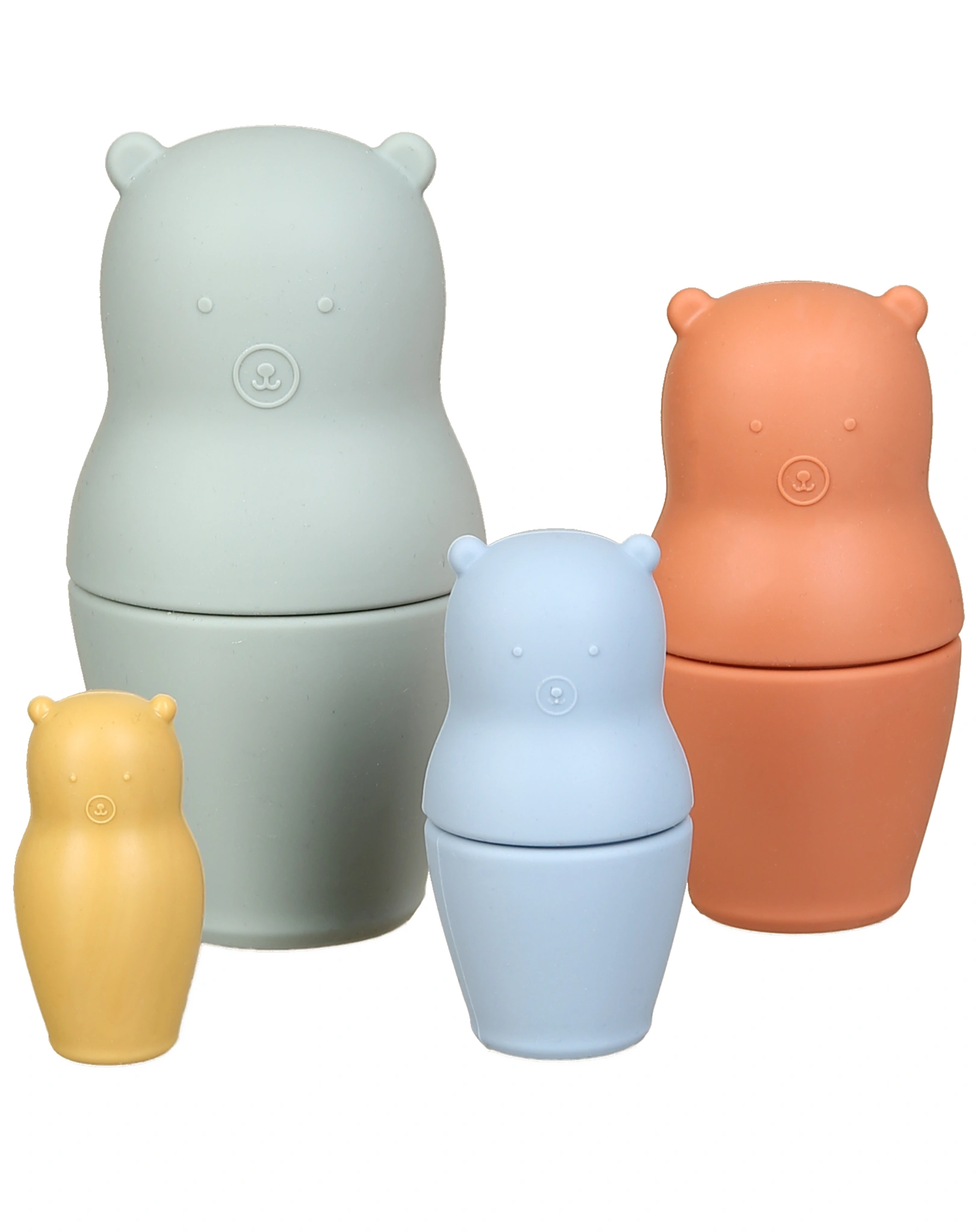 Silikon-Matrjoschka TEDDY 7-teilig in bunt