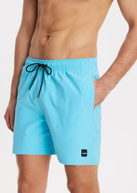 Zwembroek met logo blauw (AQUA L.)