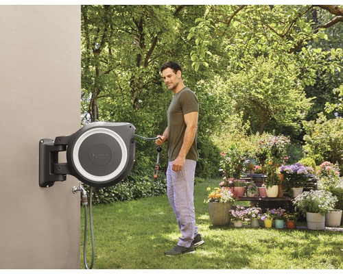 GARDENA RollUp XL wandslangenbox inclusief 35 m slang, 180° draaibaar en RollControl-technologie