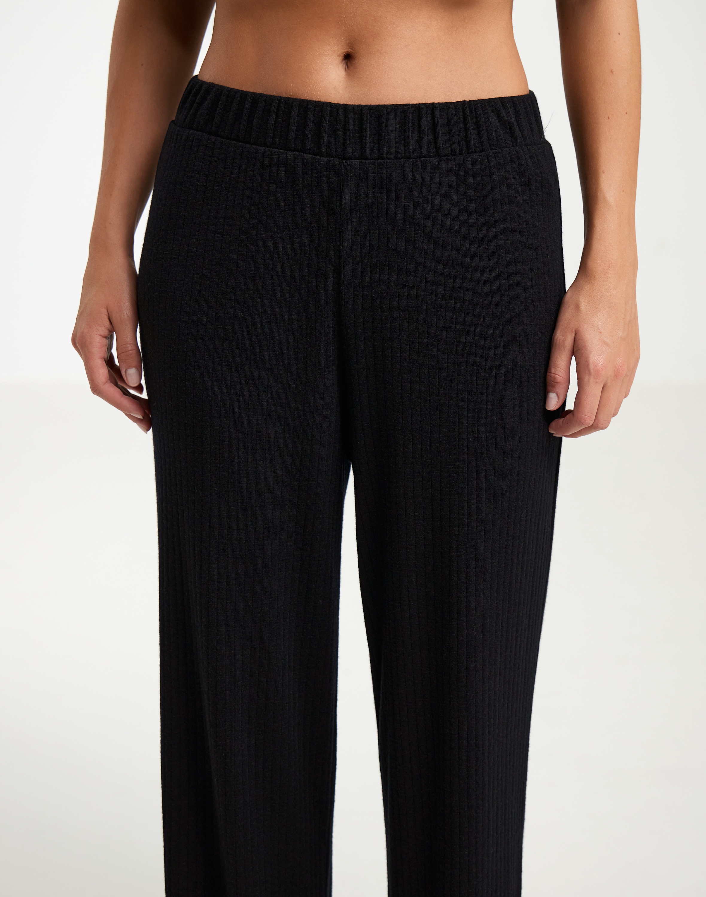 Broek met wijde pijpen voor dames in Zwart