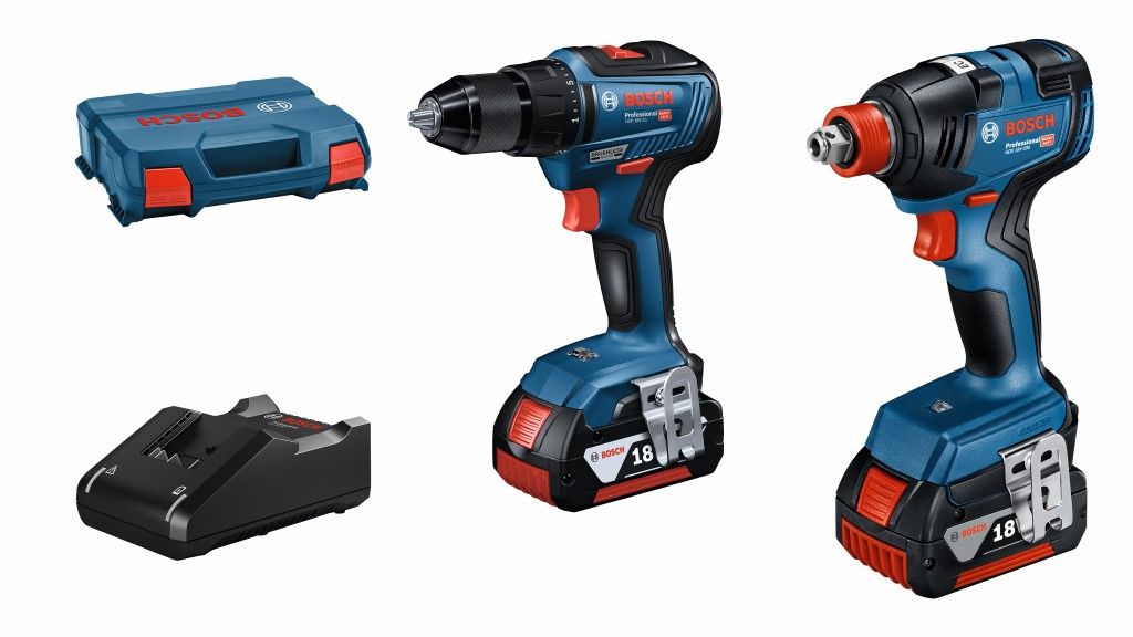 Bosch Combipack GSR 18V-55   GDX 18V-200 Accu toolkit in L-Case - 06019J2207
