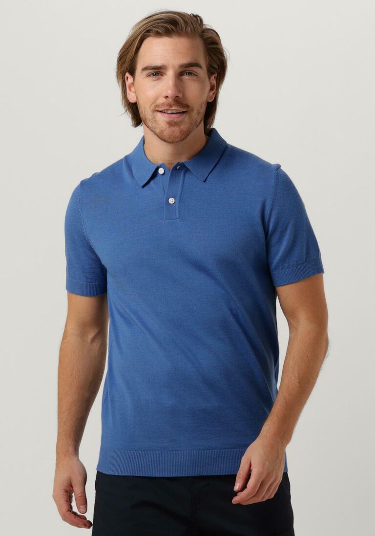 SELECTED HOMME blauwe selected homme polo slhtown ss knit polo b