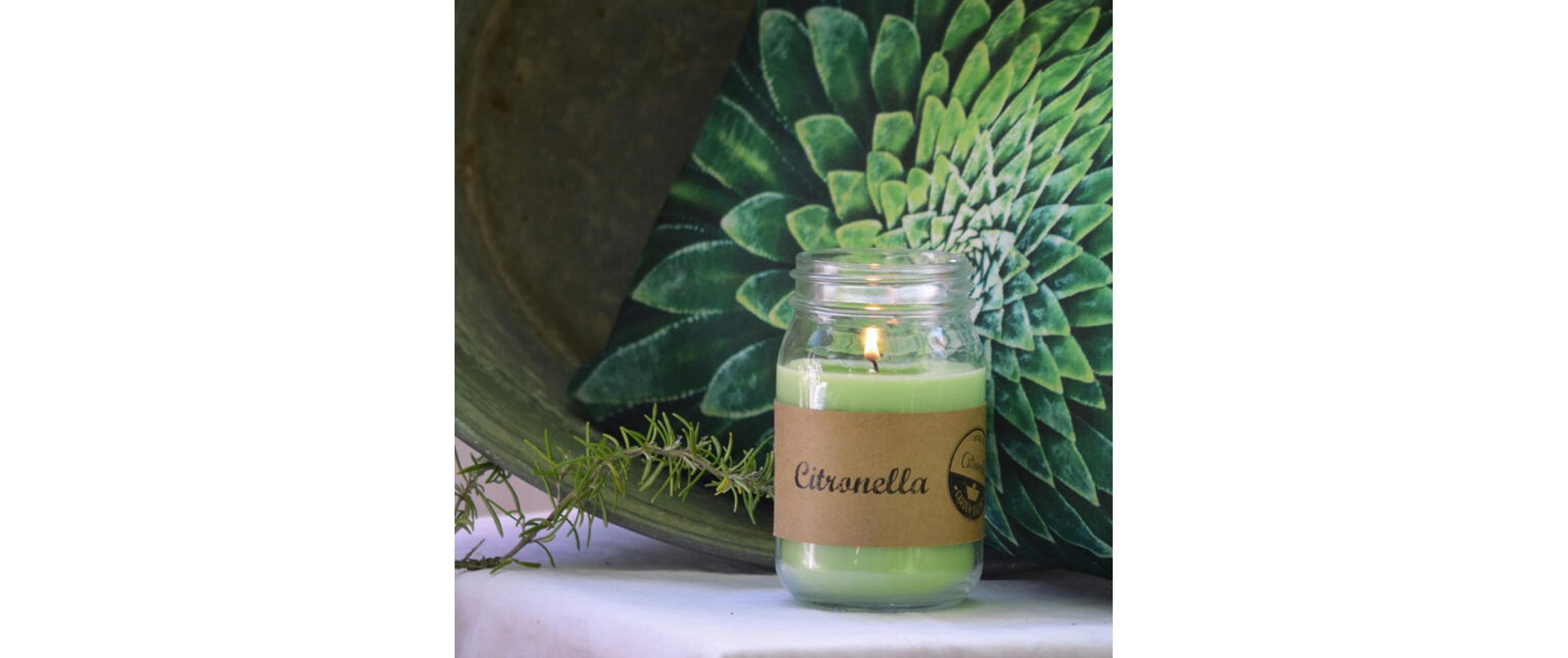 Gartenkerze Citronella Jar HellgrünAnti-Mückenkerze