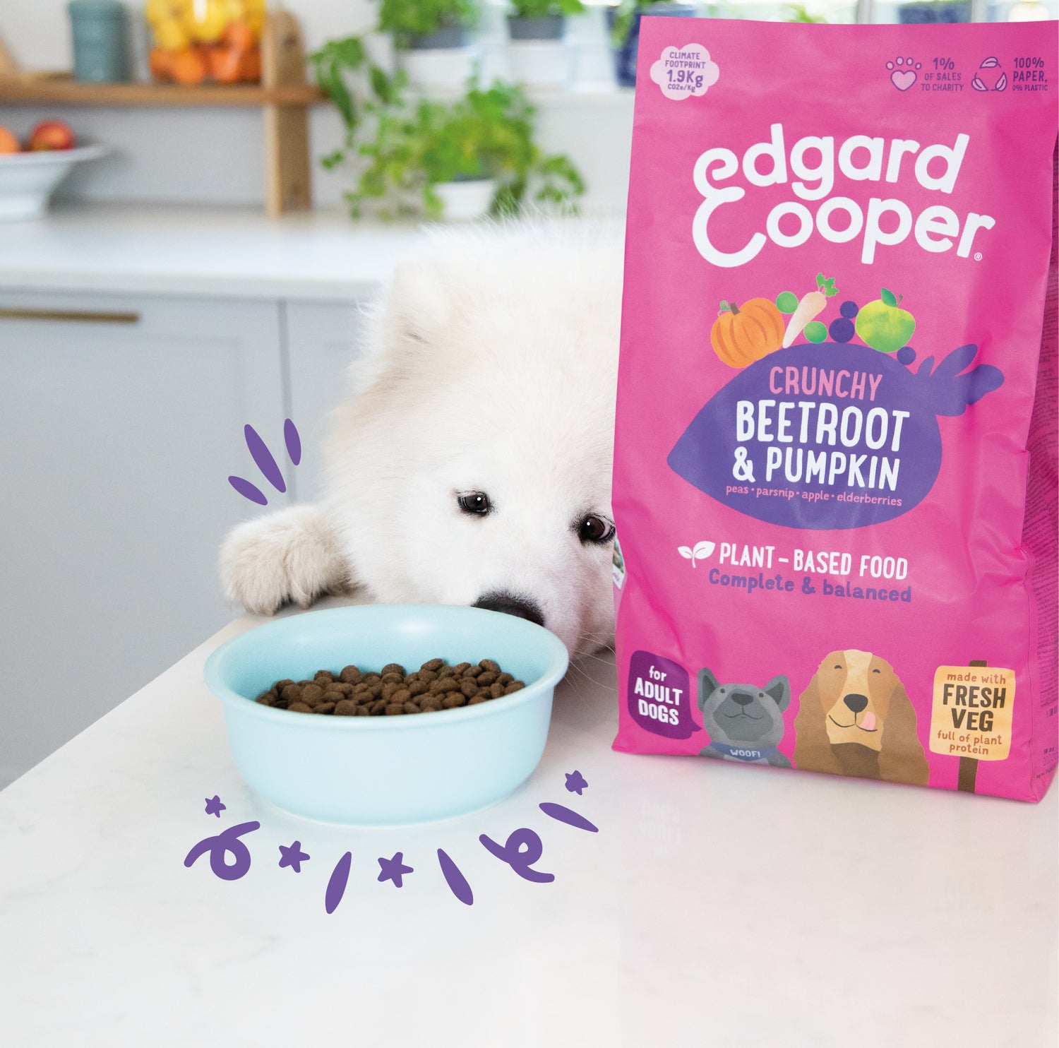 Edgard & Cooper hondenvoer Plant-based rode biet adult 2,5 kg