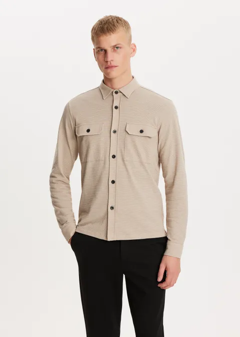 Overshirt met structuur zand (ZND.M)
