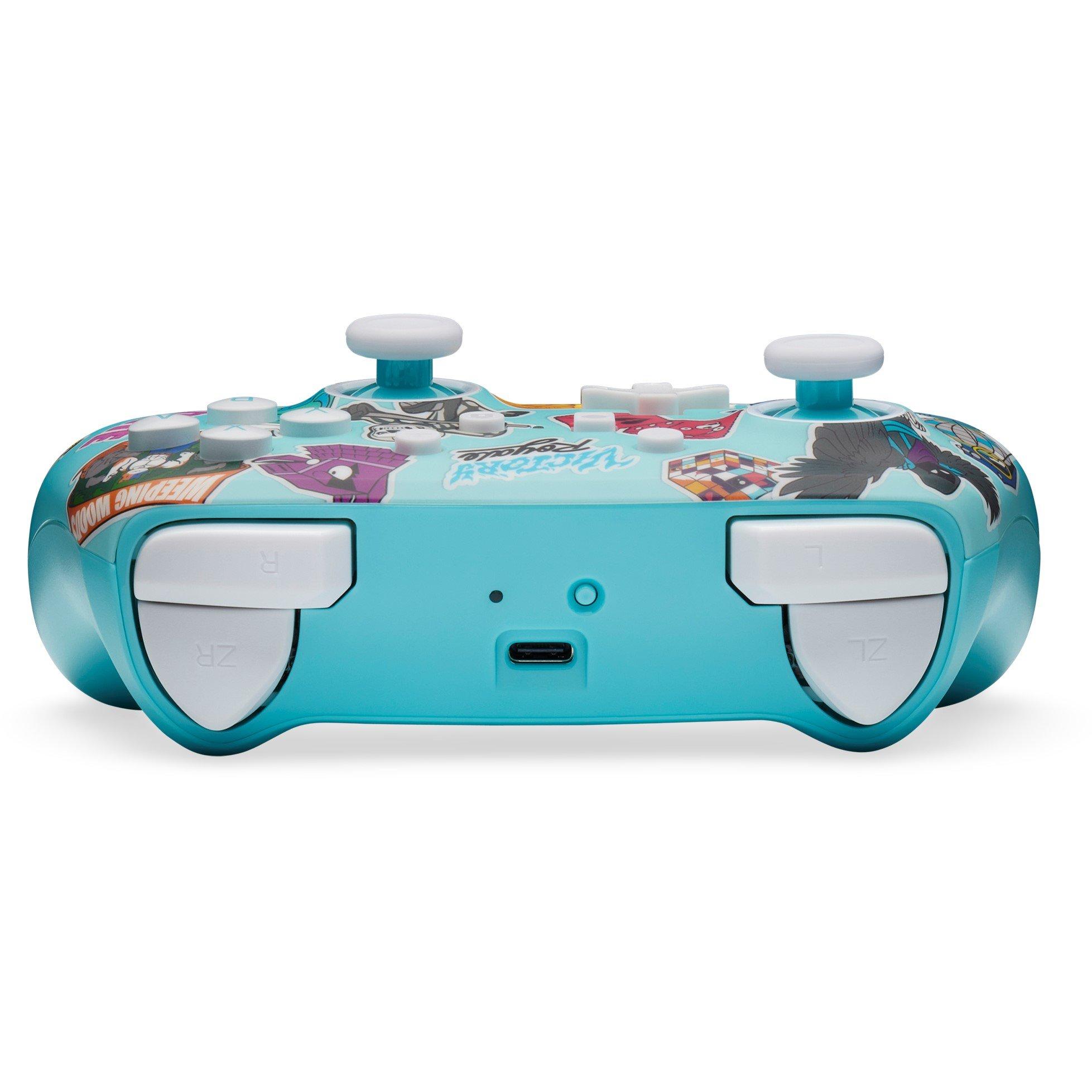 PowerA Enhanced Wireless Controller for Nintendo Switch Fortnite Sticker Mania