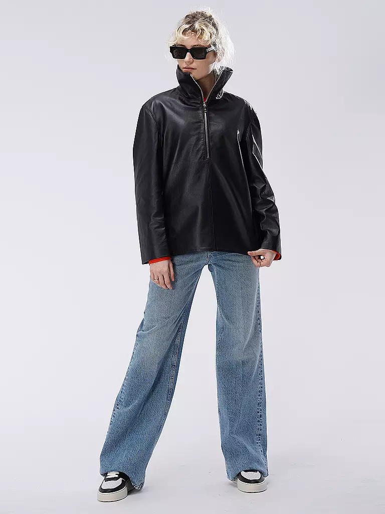 OFFICINE GENERALE Lederjacke ALEXA  schwarz