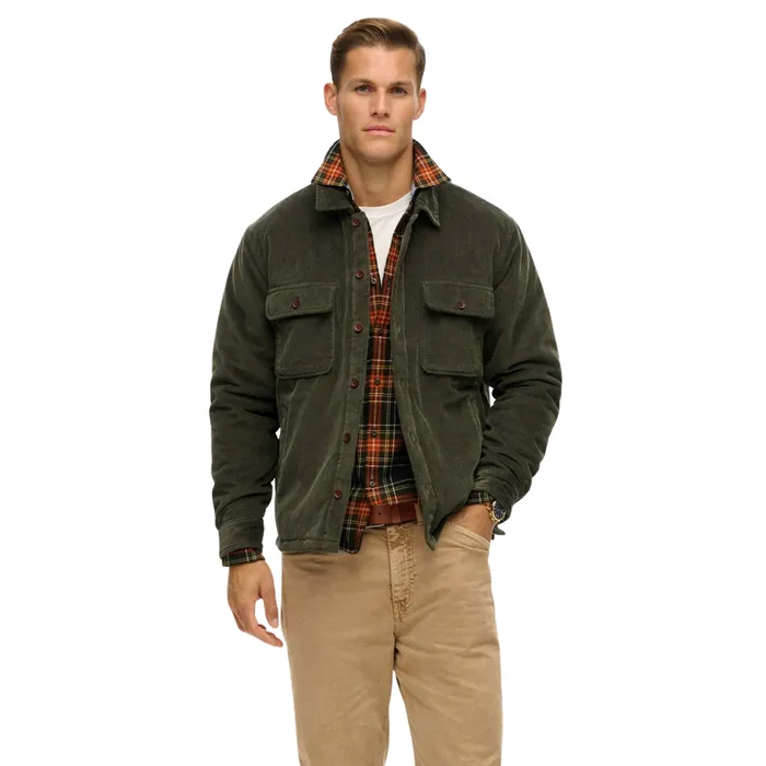 Superdry Surplus Cord Quilt Overshirt Heren