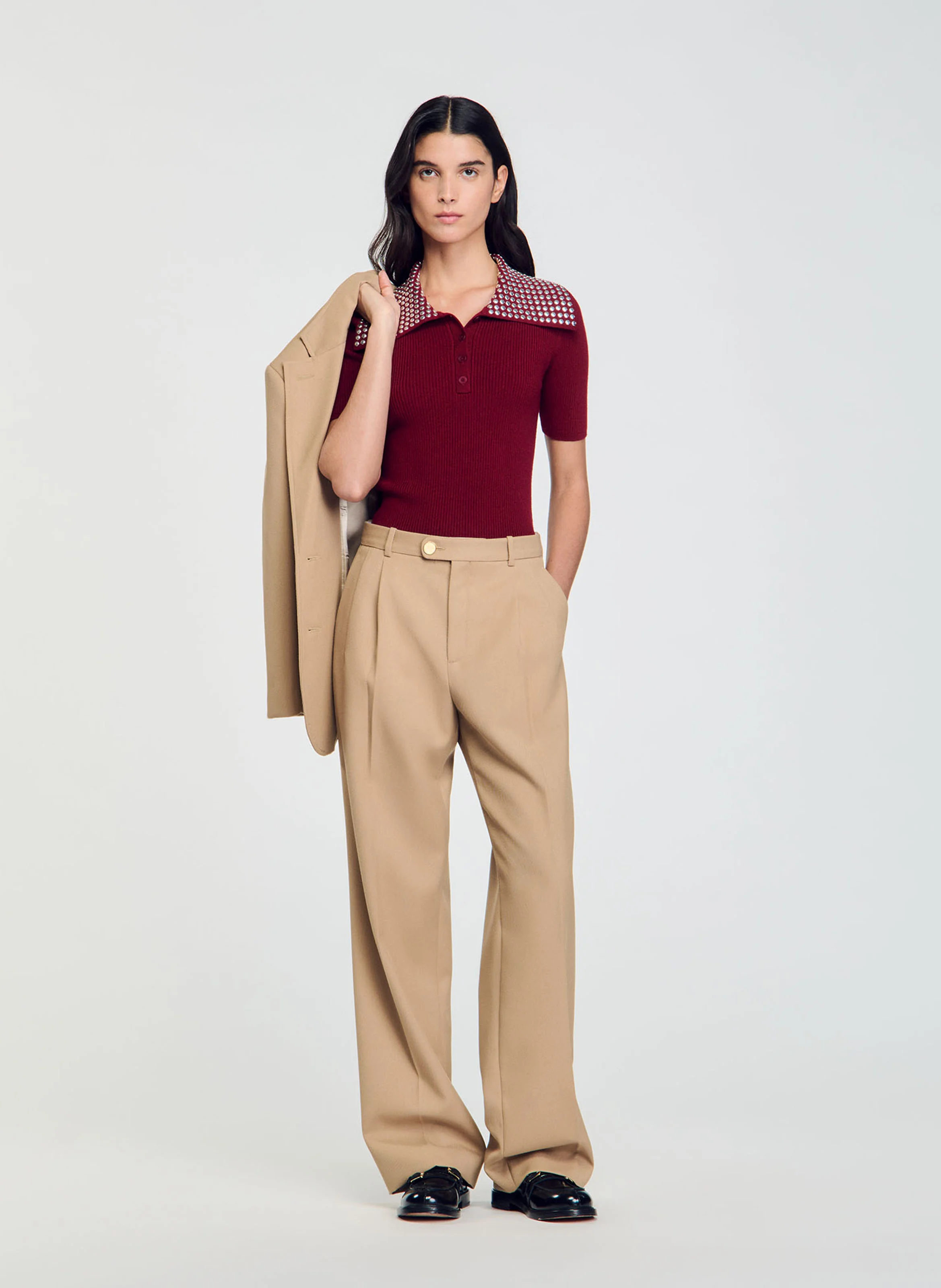Pantalon large de costume | Jaune