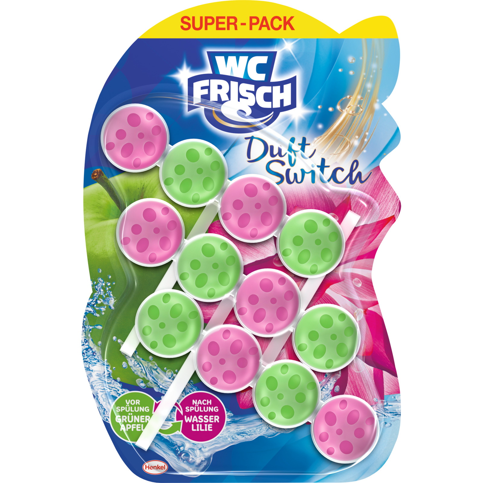 WC Frisch Duft Apfel/Wasserlilie 3x50g