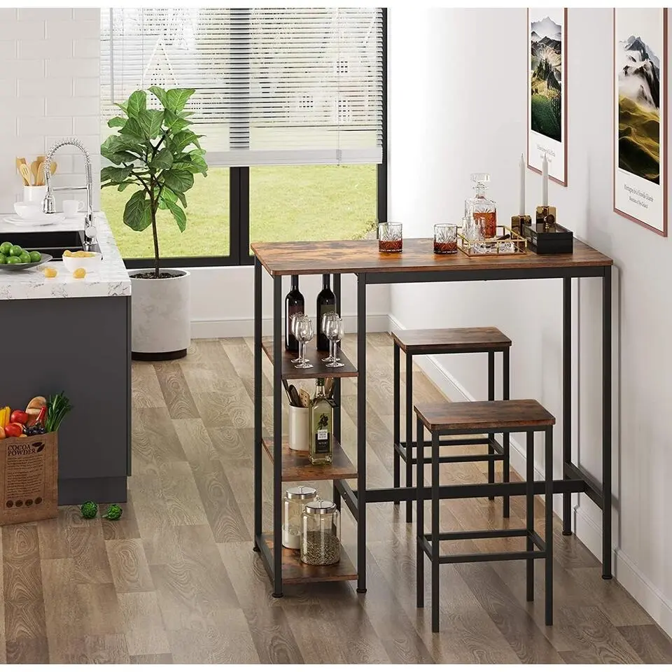 Bobbel Home - Bartafel - Donkerbruin - 109 x 60 x 100 cm