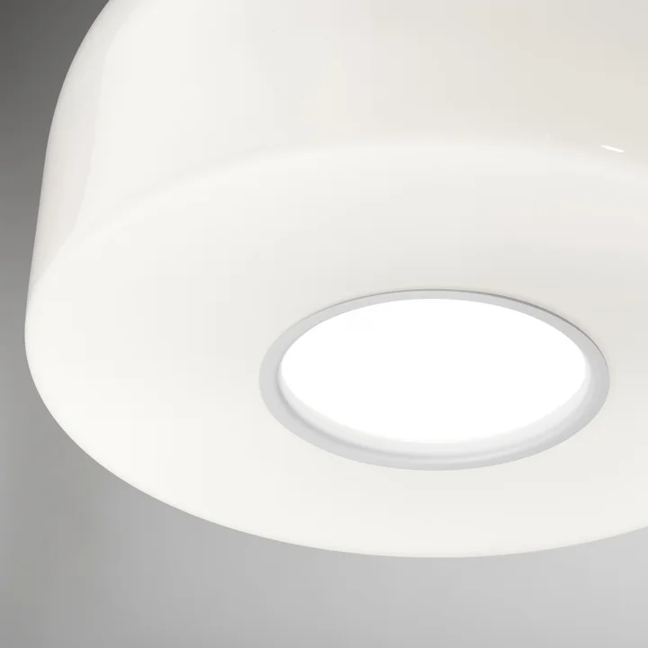 Flos - Bellhop S1 Glass Pendelleuchte, bright aluminium