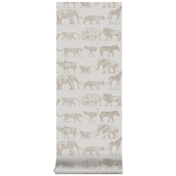 Vliesbehang safari creme (dessin 104894)
