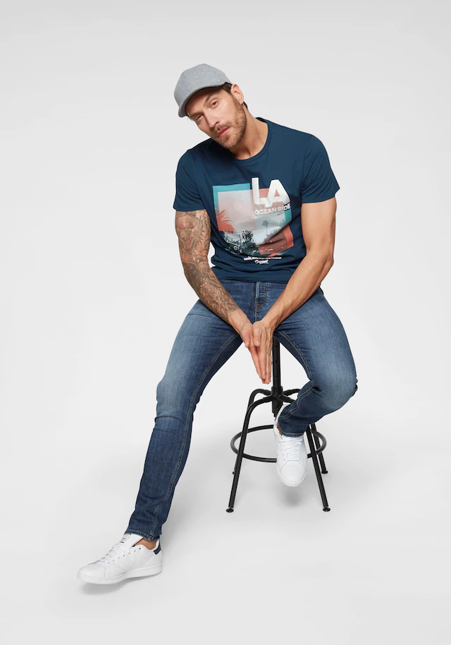 Jack & Jones Slim-fit-Jeans »JJIGLENN  Slim-Fit mit Stretch und praktischer 5-Pocket-Form« Baumwollmischung, slim fit