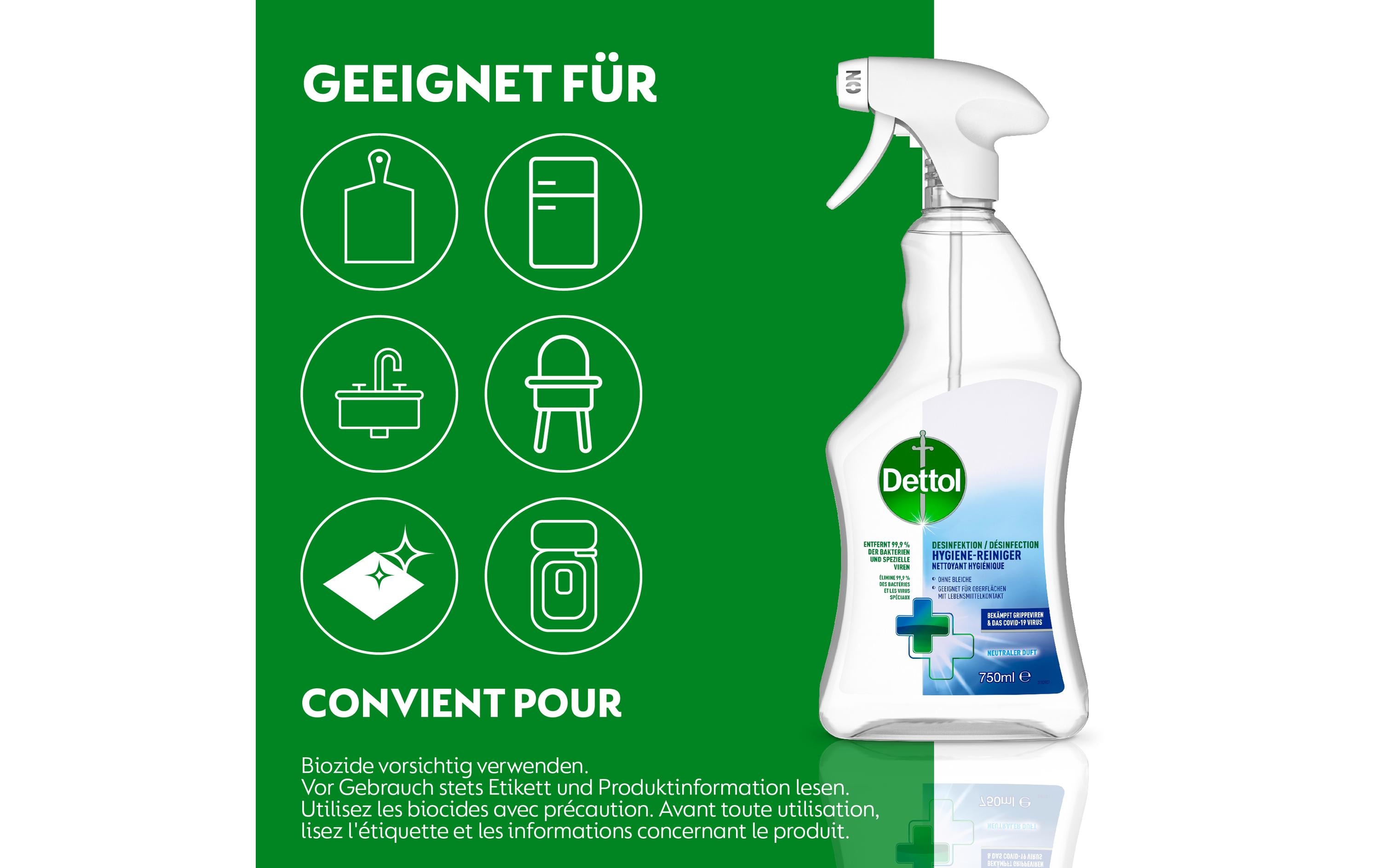 Desinfektion Hygiene-Reiniger 750 mlReinigungsspray gegen Salmonellen, Viren und Pilze