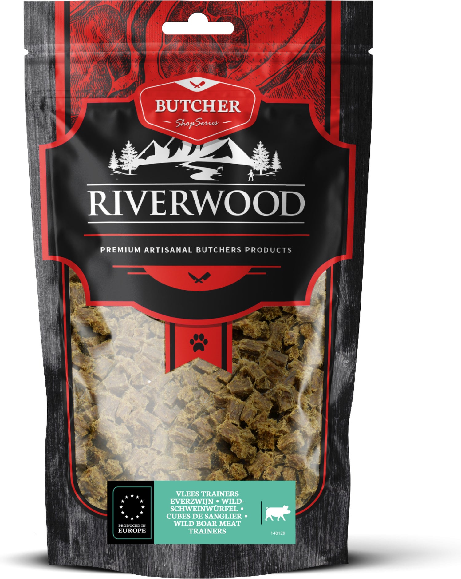 Riverwood natuurlijke snack Butcher wild 150 gram