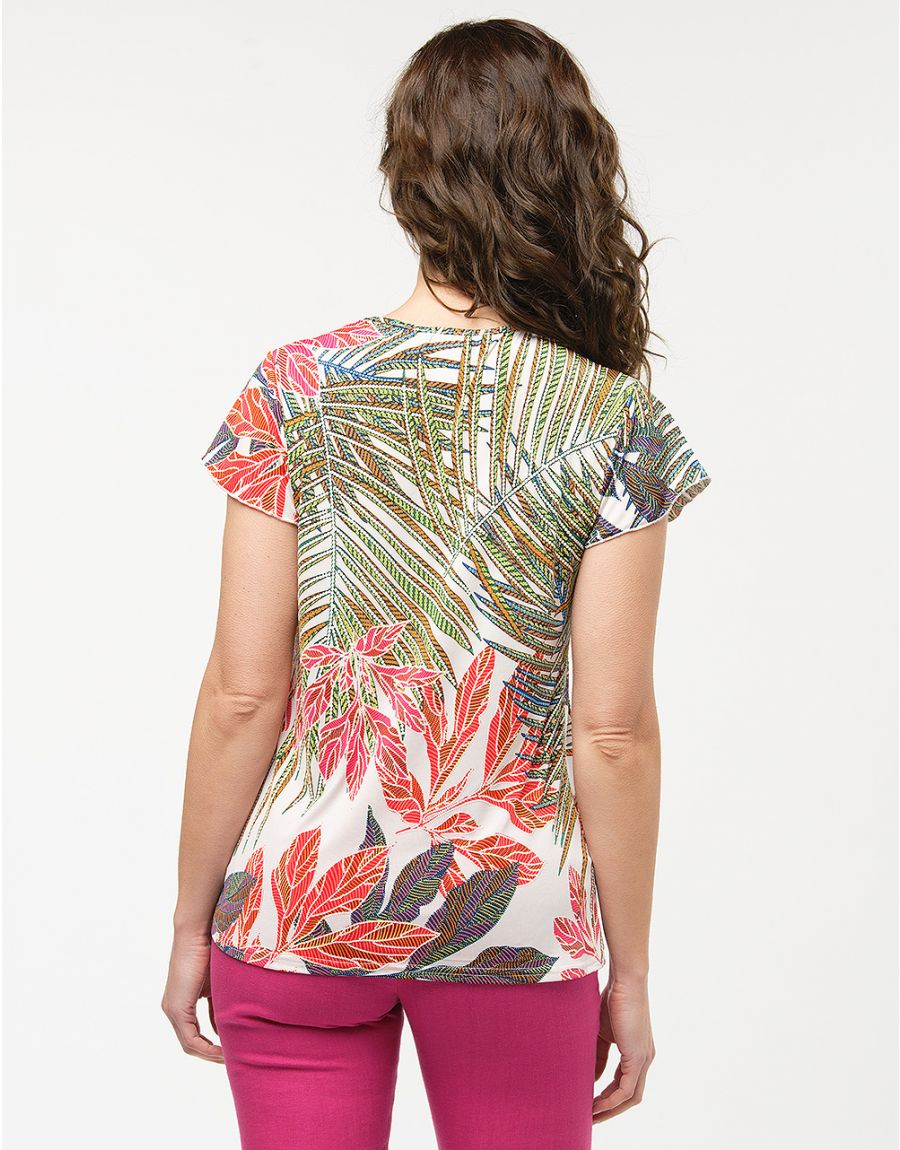 T-shirt imprimé végétal
