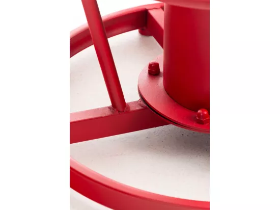 Lot de 2 Table haute - rond Ø 54 cm - Métal - Rouge - Ruhr
