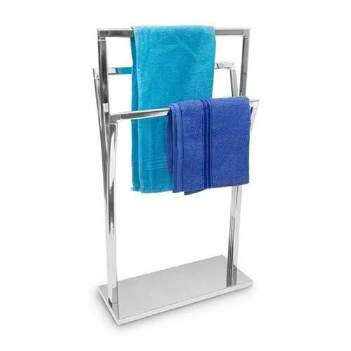 Relaxdays Porte-serviettes sur pied - Inox