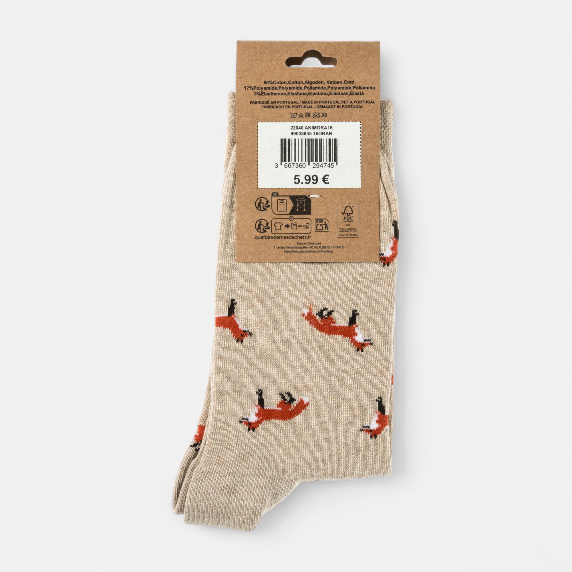 Chaussettes Homme orange