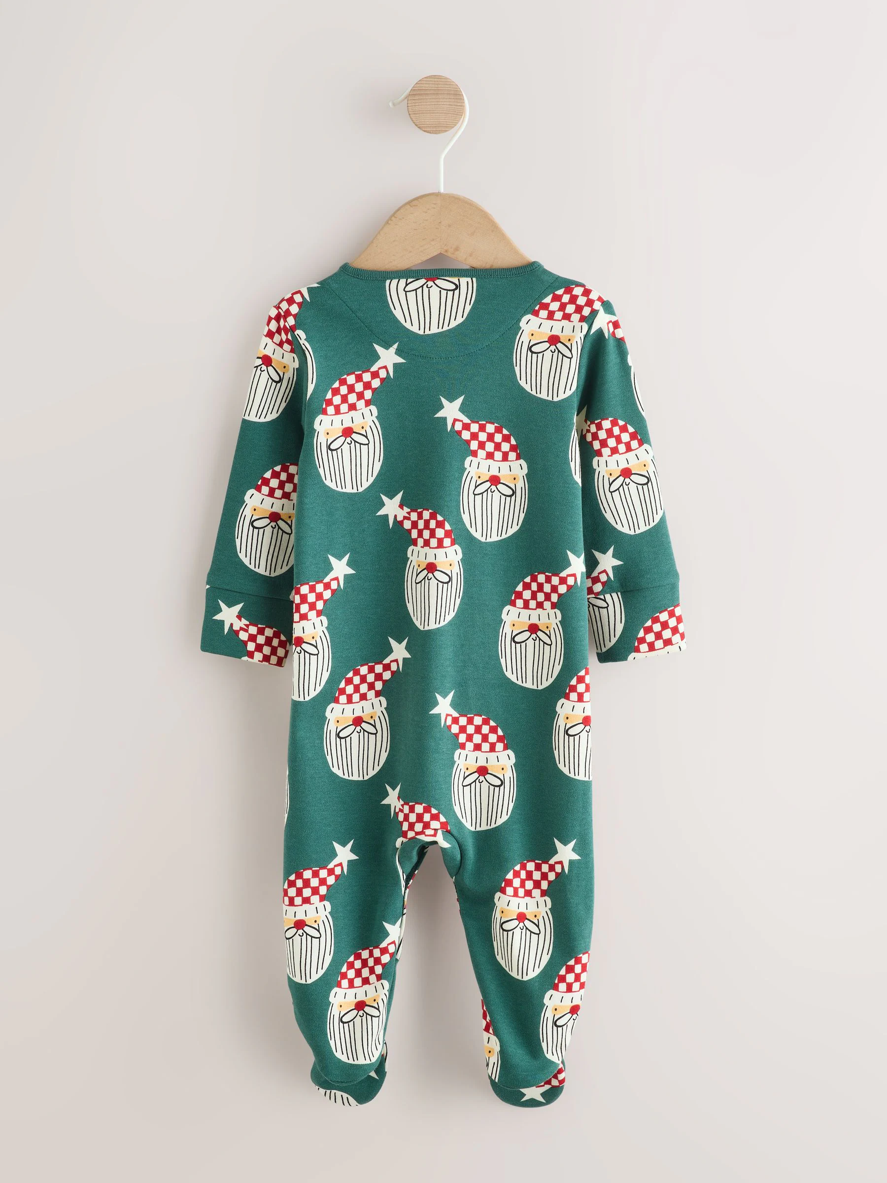 Groen - Santa Matching Family Kerstmis Pyjama (0mnd-3jaar)