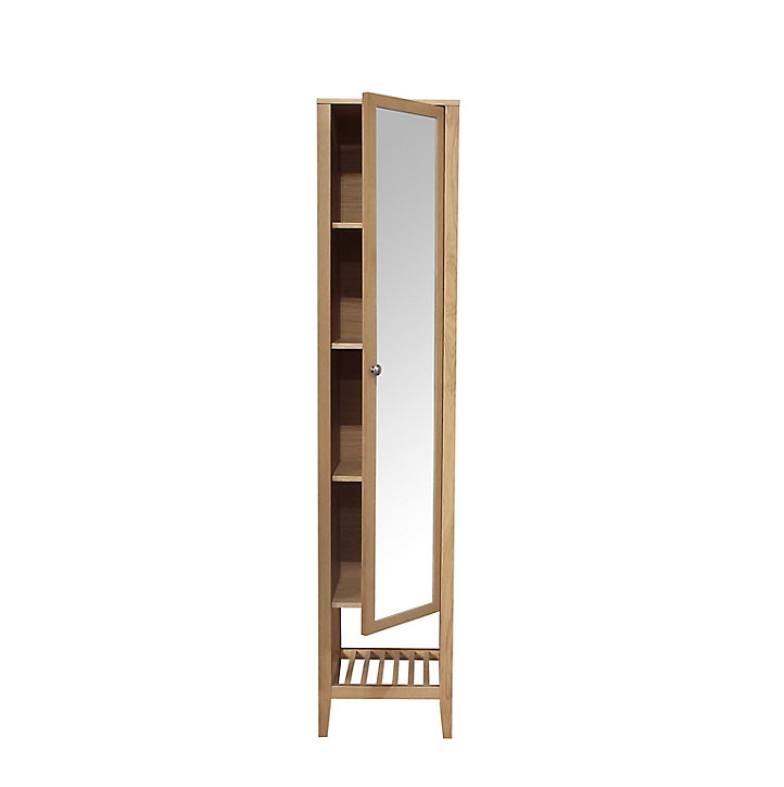Colonne de salle de bains avec miroir GoodHome Perma bois H. 185 cm