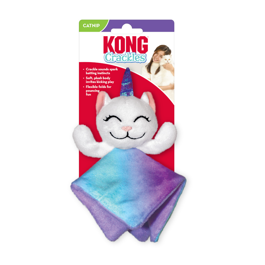 Brinquedo de pelúcia Kong Crackles Caticorn para gatos