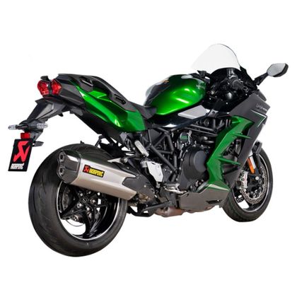 Silencieux Akrapovic Titane embout carbone - Gris