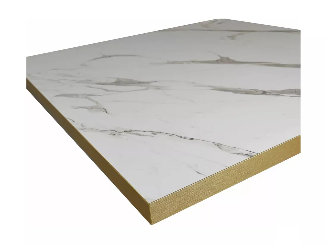 Mange-debout 70 x 70 cm style bistrot modèle Rome pied doré foncé