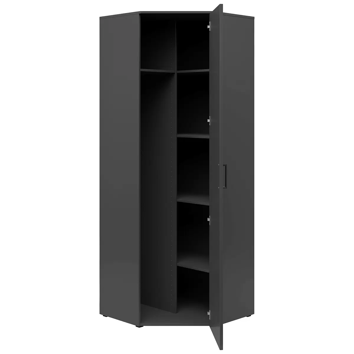 Eckschrank Cabinet Anthrazit