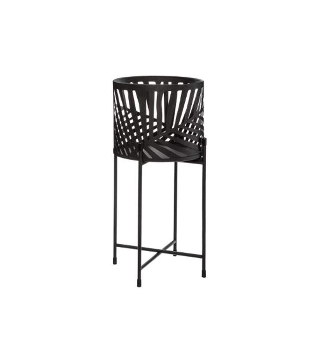 Lot de 2 Cache-Pots en Métal Leaf 54cm Noir