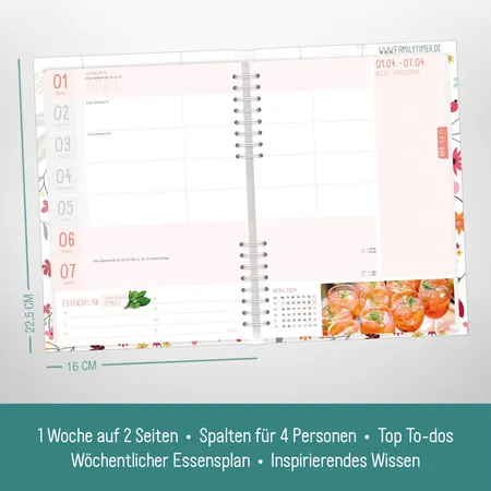 Häfft Verlag Family-Timer A5, 23/24, 1 Stück, 9-fach sortiert