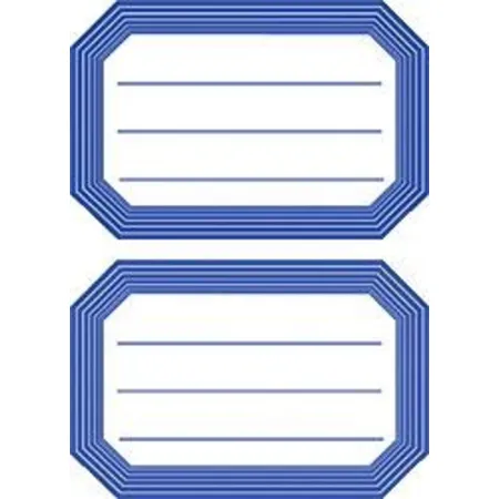 HERMA 5714 Buch- und Heftschilder/5714 82x55 blauer Rand liniert Inh.6