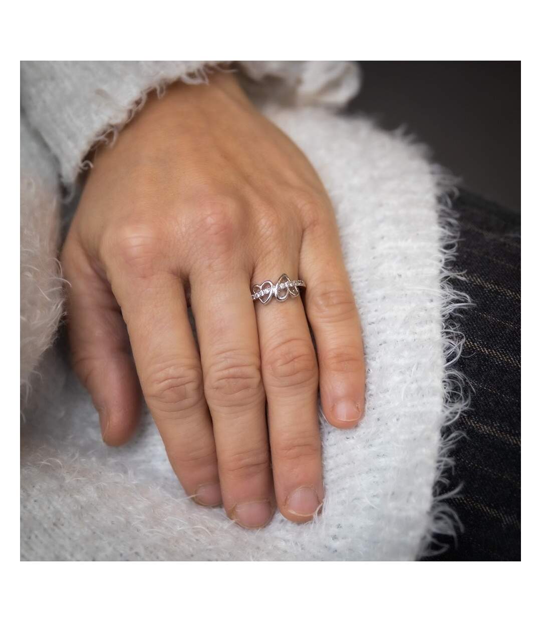 Coffret Bague Femme Rhodium Cœur ARWEN
