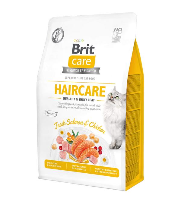 Brit Care Trockenfutter für Katzen Haircare