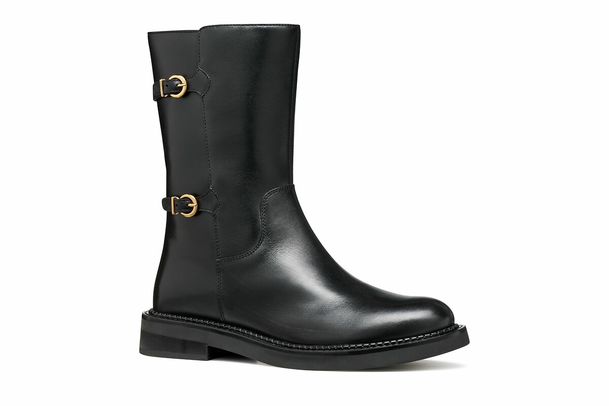 GEOX<br>Botas de couro respiráveis de cano médio Serild